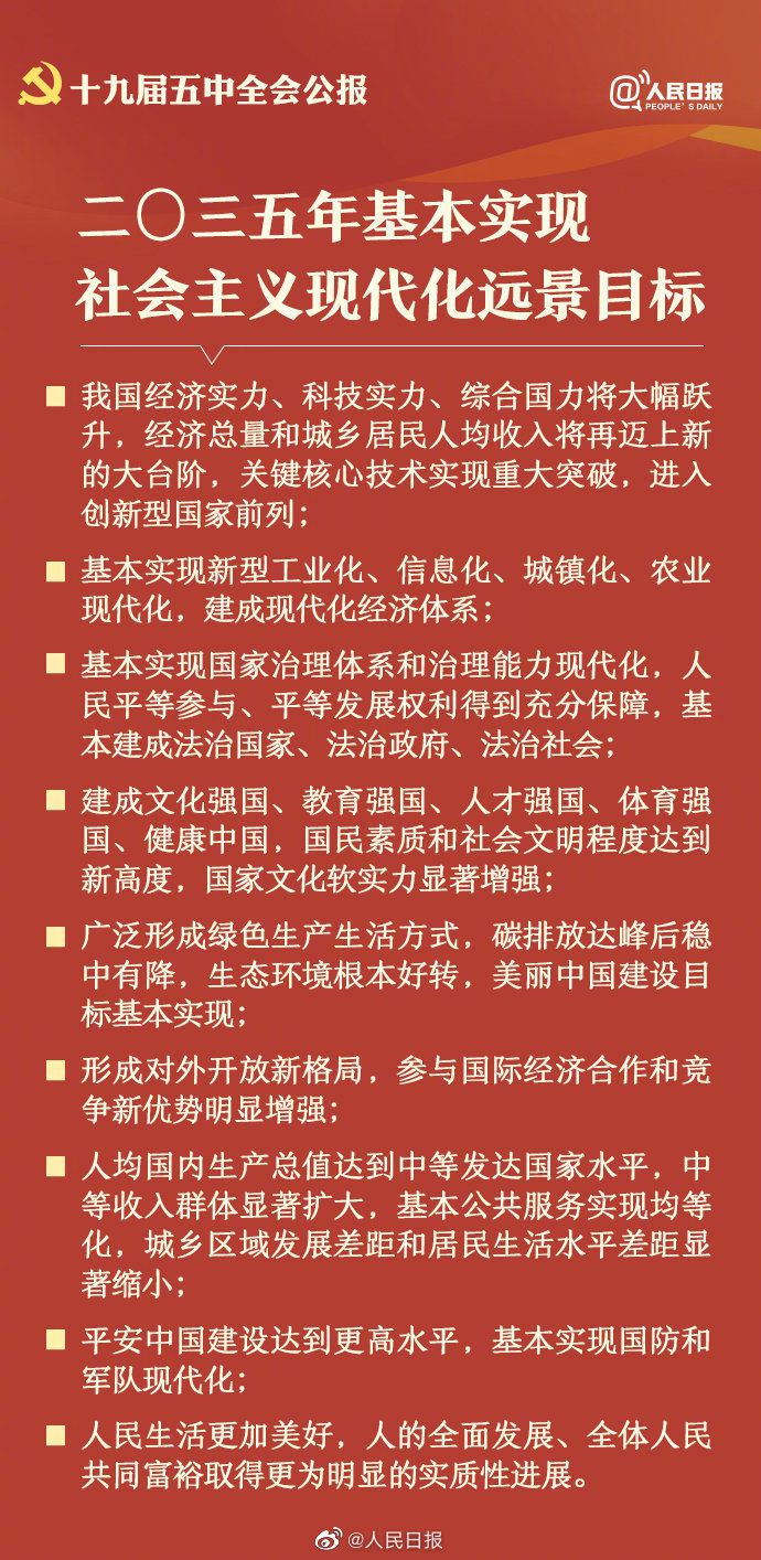 14個關(guān)鍵詞速讀五中全會公報