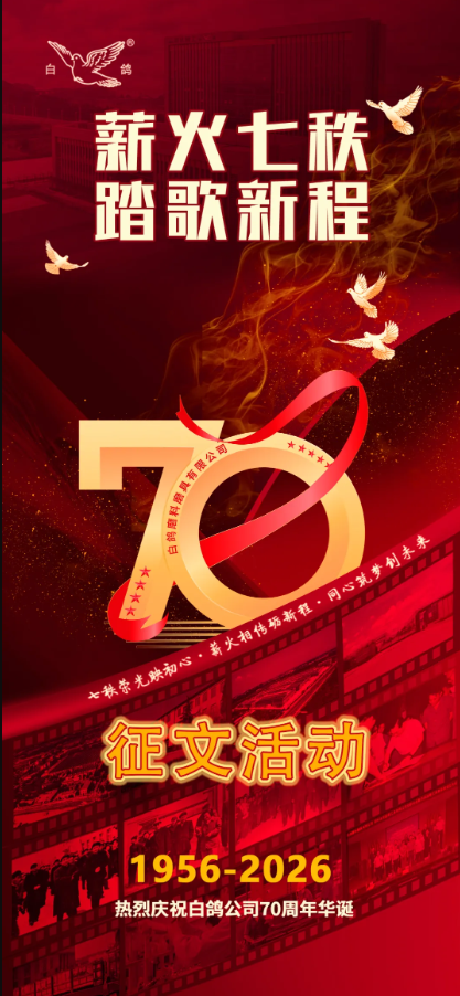 關(guān)于開展“薪火七秩 踏歌新程”白鴿公司成立 70 周年征文活動的通知
